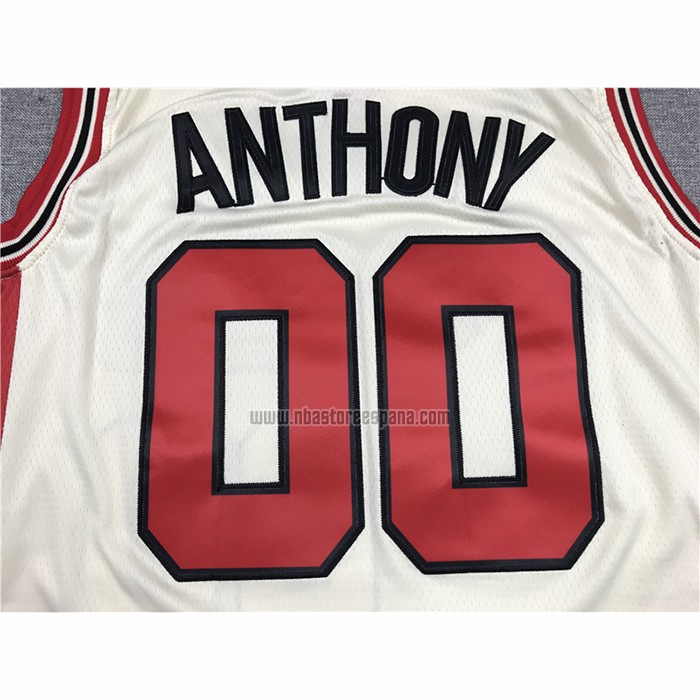 Camiseta Portland Trail Blazers Carmelo Anthony NO 00 Ciudad 2019-20 Crema